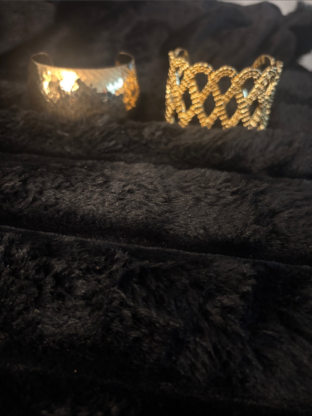 Gold Tone Statement Cuffs - Textured & Braided Designs